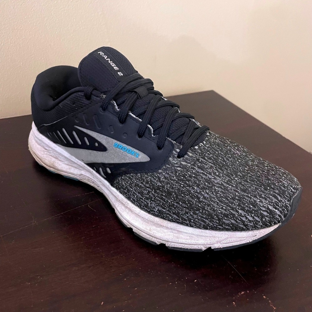 Brooks Range 2 Black Grey Blue Running Shoes Womens 10 M 1203621B081 Sneaker